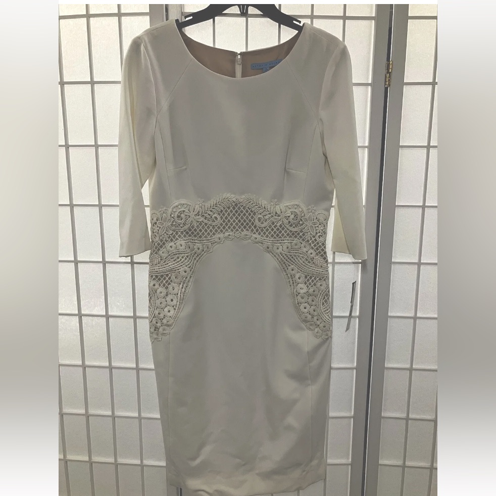 Antonio Melani White Dress Beautiful Detail Nwt